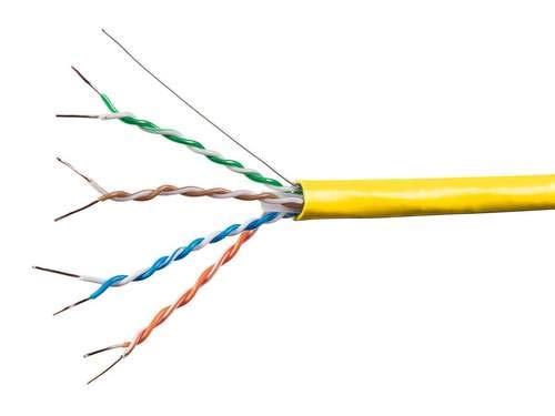 Monoprice Cat6a כבל בתפזורת Ethernet - 1000 רגל - שחור | מוצק, 550 מגהרץ, UTP, CMP, מליאה, חוט נחושת חשוף טהור,